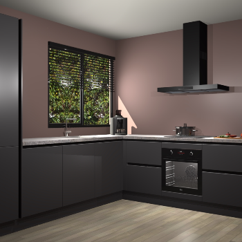 Onyxgrijze greeploze keuken Benidorm 49726