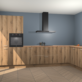 Goud Eiken keuken Napels 49124