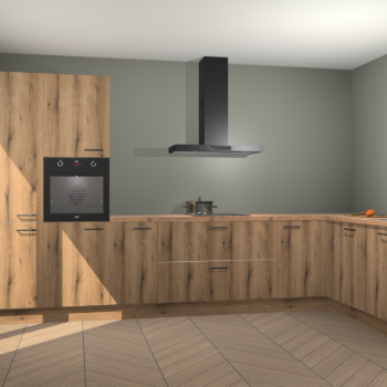 Goud Eiken keuken Napels 49127