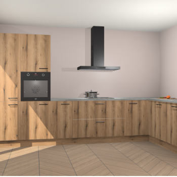 Goud Eiken keuken Napels 49183