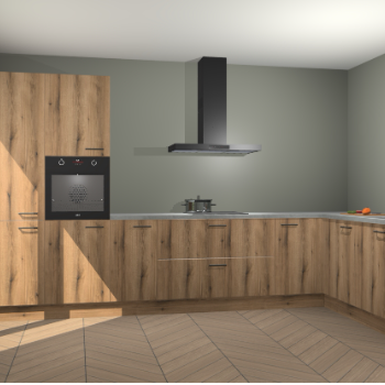 Goud Eiken keuken Napels 49184