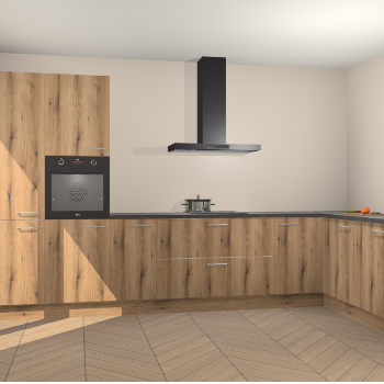 Goud Eiken keuken Napels 49186