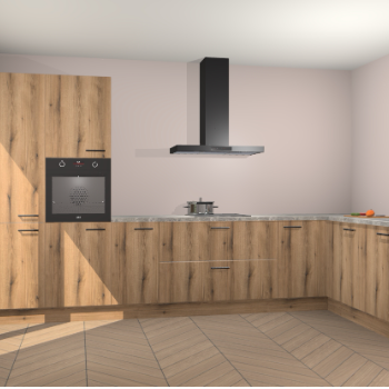 Goud Eiken keuken Napels 49195