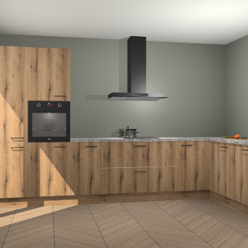 Goud Eiken keuken Napels 49196