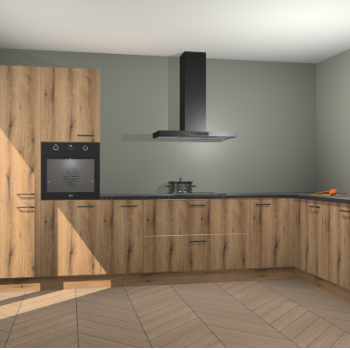 Goud Eiken keuken Napels 49213