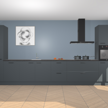 Onyxgrijze keuken Barentsburg 91585