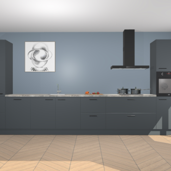 Onyxgrijze keuken Barentsburg 91594