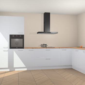 Sneeuwwitte hoogglans keuken Napels 49592