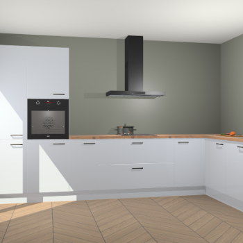 Sneeuwwitte hoogglans keuken Napels 49599