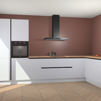 Sneeuwwitte hoogglans greeploze keuken Napels 49601