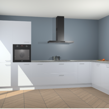 Sneeuwwitte hoogglans keuken Napels 49632