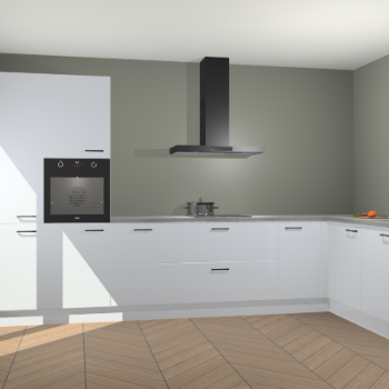 Sneeuwwitte hoogglans keuken Napels 49635