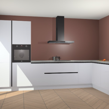 Sneeuwwitte hoogglans greeploze keuken Napels 49636