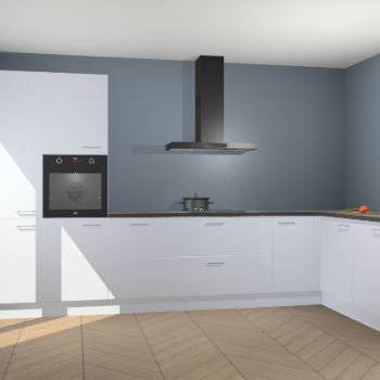 Sneeuwwitte hoogglans keuken Napels 49637