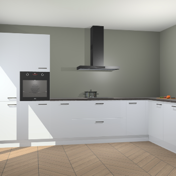 Sneeuwwitte hoogglans keuken Napels 49721