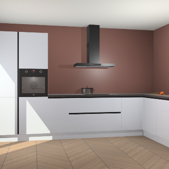 Sneeuwwitte hoogglans greeploze keuken Napels 49642