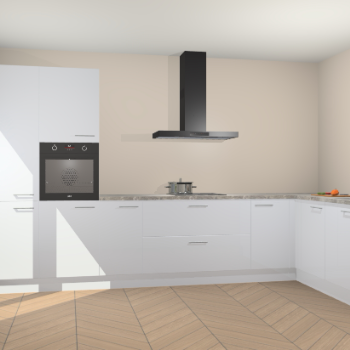 Sneeuwwitte hoogglans keuken Napels 49643