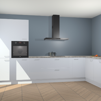 Sneeuwwitte hoogglans keuken Napels 49644