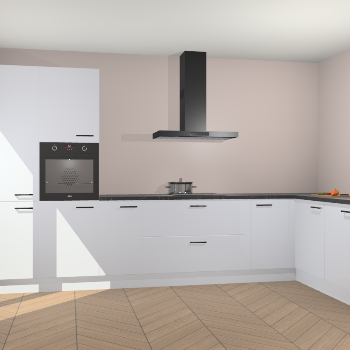 Sneeuwwitte hoogglans keuken Napels 49658