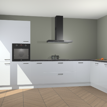 Sneeuwwitte hoogglans keuken Napels 49659