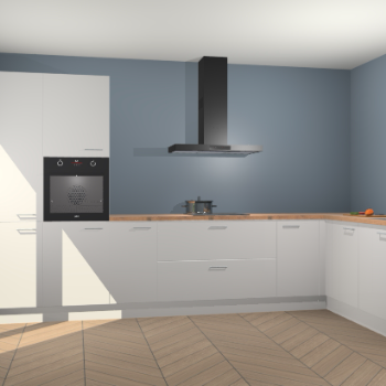 Zijdegrijze hoogglans keuken Napels 49967