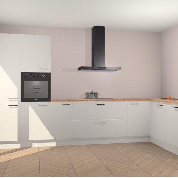 Zijdegrijze hoogglans keuken Napels 49969