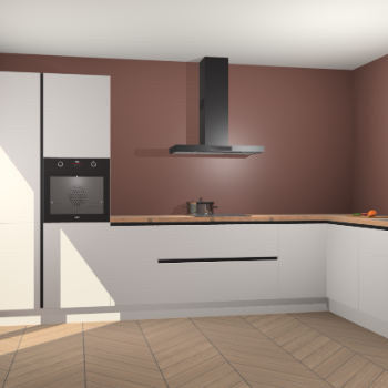 Zijdegrijze hoogglans greeploze keuken Napels 49971