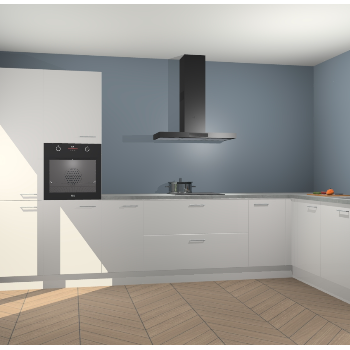 Zijdegrijze hoogglans keuken Napels 49992