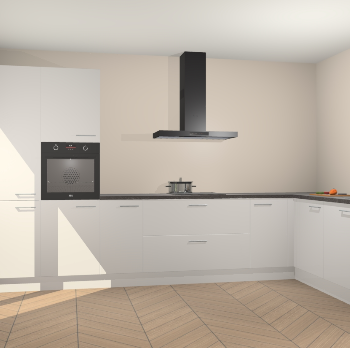 Zijdegrijze hoogglans keuken Napels 49997