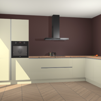 Magnolia hoogglans greeploze keuken Napels 50166