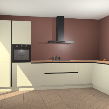 Magnolia hoogglans greeploze keuken Napels 50169