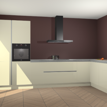 Magnolia hoogglans greeploze keuken Napels 50841