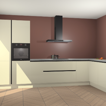 Magnolia hoogglans greeploze keuken Napels 50848