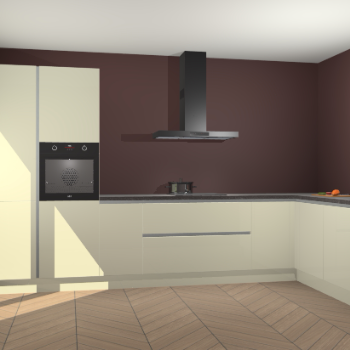 Magnolia hoogglans greeploze keuken Napels 50851