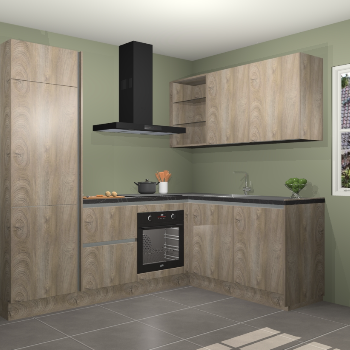 Cantaro eiken greeploze keuken Calcutta 21891