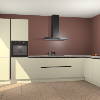 Magnolia hoogglans greeploze keuken Napels 50943