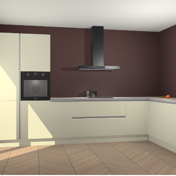 Magnolia hoogglans greeploze keuken Napels 50949