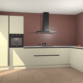 Magnolia hoogglans greeploze keuken Napels 50955