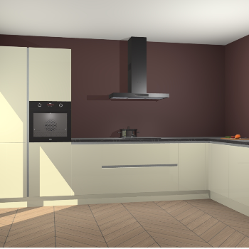 Magnolia hoogglans greeploze keuken Napels 50958