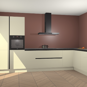 Magnolia hoogglans greeploze keuken Napels 50961