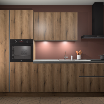 Goud Eiken greeploze keuken Groenland 43636