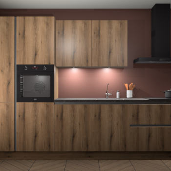 Goud Eiken greeploze keuken Groenland 43641