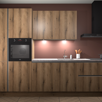 Goud Eiken greeploze keuken Groenland 43654