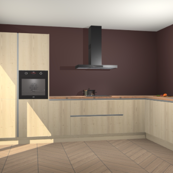 Vuren greeploze keuken Napels 52576