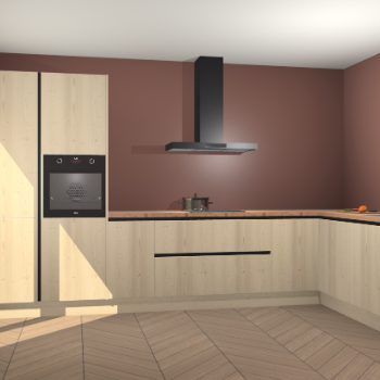 Vuren greeploze keuken Napels 52580