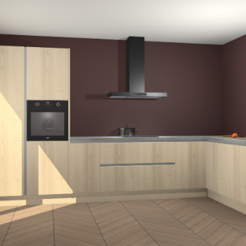 Vuren greeploze keuken Napels 52753