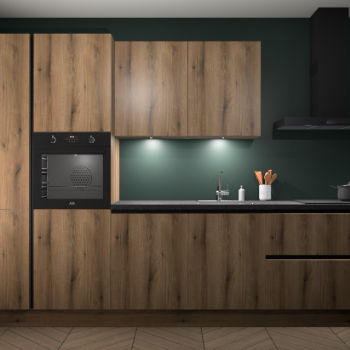 Goud Eiken greeploze keuken Groenland 43666