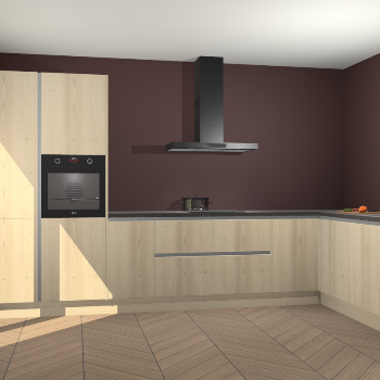 Vuren greeploze keuken Napels 52761