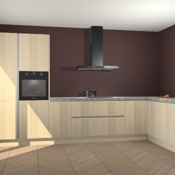 Vuren greeploze keuken Napels 52772