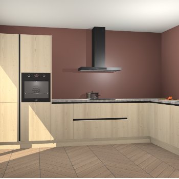 Vuren greeploze keuken Napels 52775